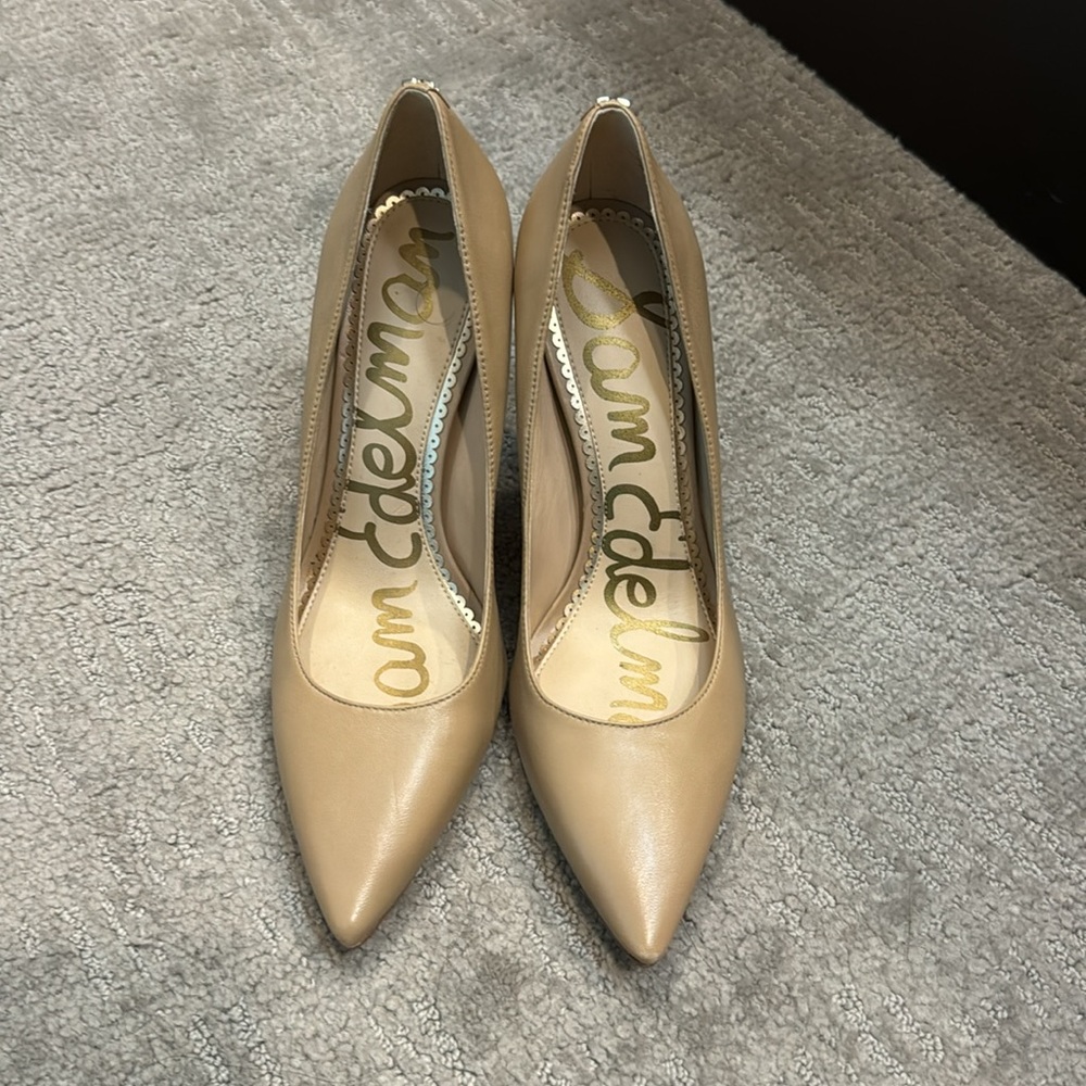 Sam Edelman Hazel Pointed Toe Pump Nude